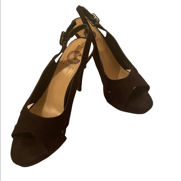 Guess Black Stilleto Heel Suede Shoes - Picture 1 of 6